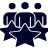 Silhouette of a person wearing headphones with a microphone against a dark background.